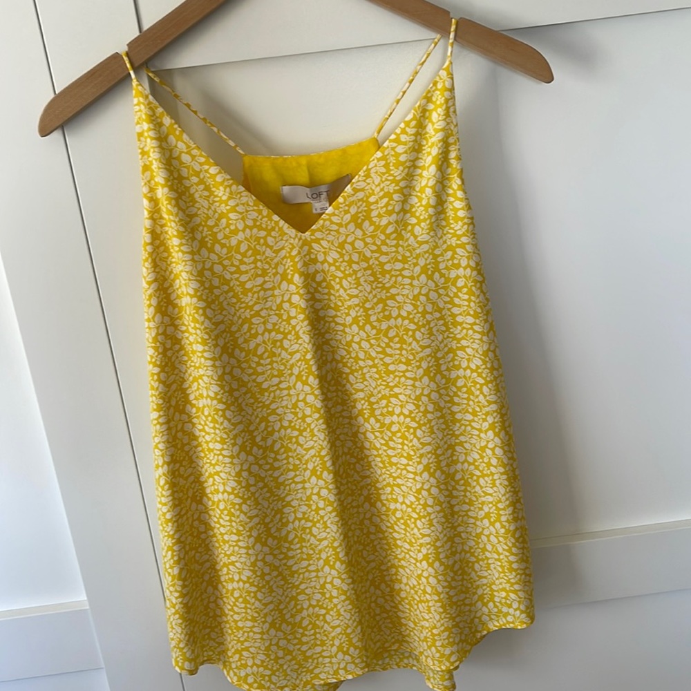 NWT LOFT Yellow racerback tank